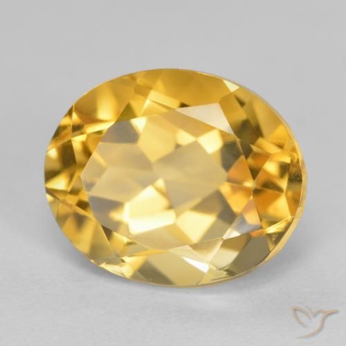 Citrino Dourado Médio-escuro Natural 4.02ct, oval, VVS
