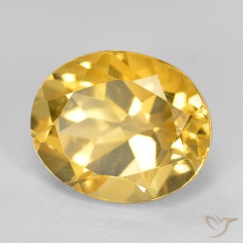 Citrino Dourado médio Natural 3.80ct, oval, VVS-VS