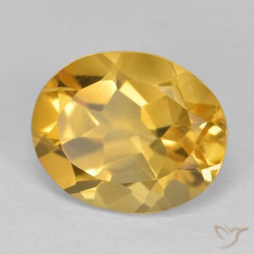 Citrino Dourado médio Natural 3.39ct, oval, VVS-VS