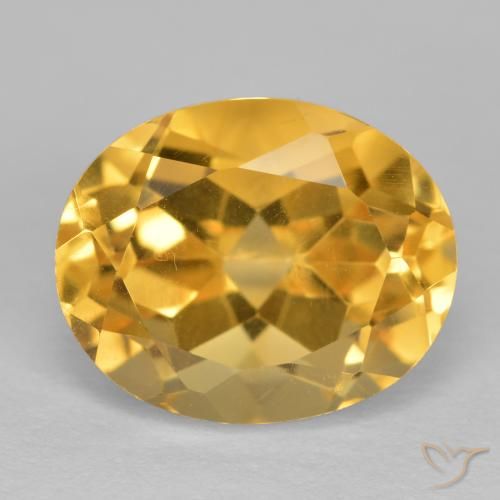 4.06ct Natural Laranja Dourado Profundo Citrino, oval, VVS-VS