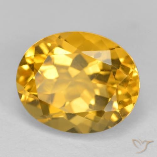 Citrino Dourado Escuro Natural 3.95ct, oval, VVS