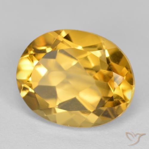 Citrino Dourado Médio-escuro Natural 3.91ct, oval, VVS-VS