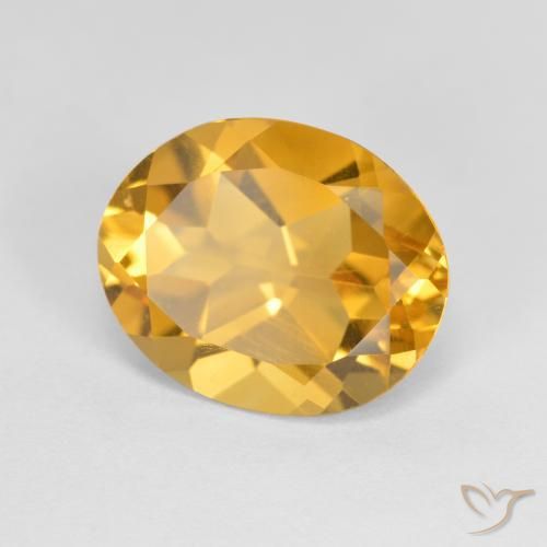 Citrino Laranja Dourado Profundo Natural 3.20ct, oval, VVS-VS