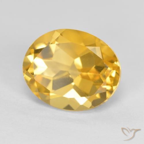 Citrino Dourado médio Natural 3.76ct, oval, VVS