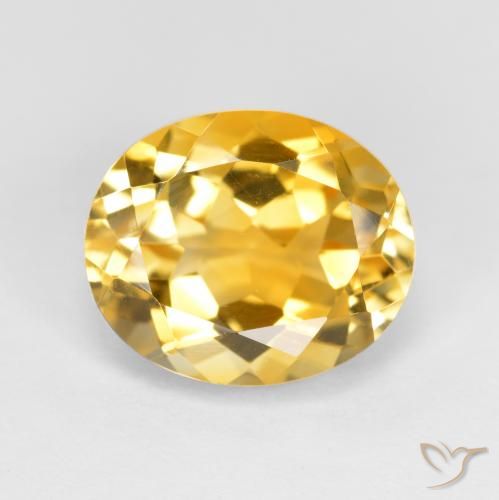3.63ct Natural Dourado Médio-escuro Citrino, oval, VVS