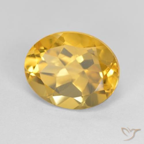 Citrino Dourado médio Natural 3.37ct, oval, VVS-VS