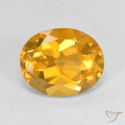 3.54ct Natural Laranja-dourado médio-claro Citrino, oval, VVS-VS