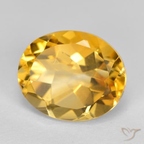 Citrino Laranja Dourado Profundo Natural 3.68ct, oval, VVS-VS