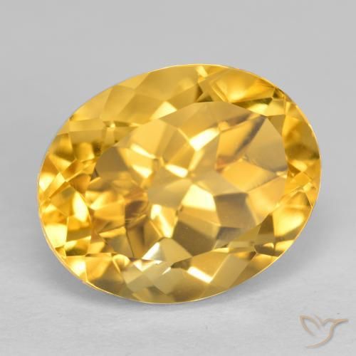 Citrino Dourado médio Natural 3.77ct, oval, VVS