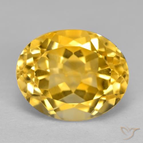 4.44ct Natural Dourado Médio-escuro Citrino, oval, VVS-VS