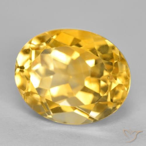 Citrino Dourado Médio-escuro Natural 4.44ct, oval, VVS-VS