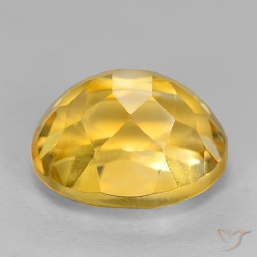 Citrino Dourado Médio-escuro Natural 4.44ct, oval, VVS-VS