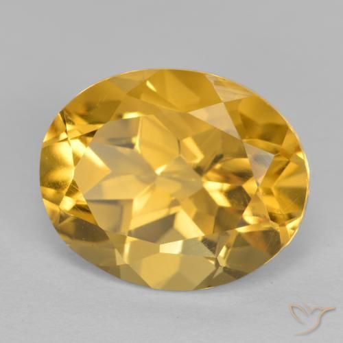 Citrino Laranja Dourado Profundo Natural 3.52ct, oval, VVS-VS