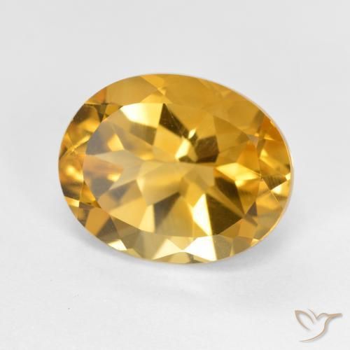 Citrino ouro profundo Natural 3.91ct, oval, VVS