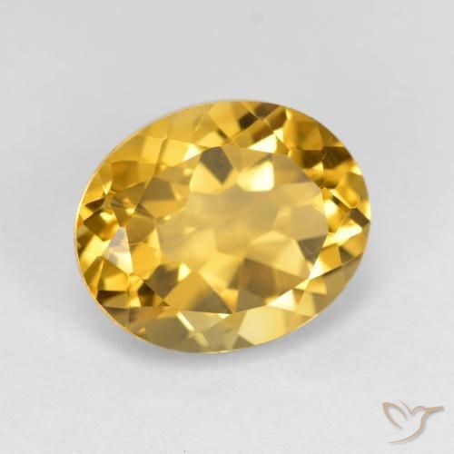Citrino Dourado médio Natural 3.44ct, oval, VVS