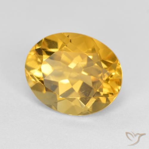 Citrino Dourado médio Natural 3.40ct, oval, VVS