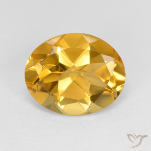 3.18ct Natural Dourado Médio-escuro Citrino, oval, VVS-VS