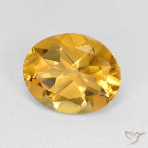 Citrino Dourado Médio-escuro Natural 3.18ct, oval, VVS-VS