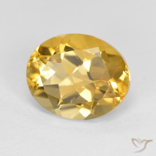 Citrino Dourado médio Natural 3.56ct, oval, VVS