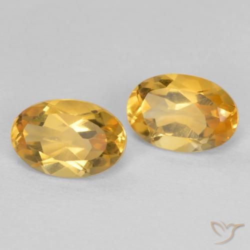 Pedras preciosas de Citrino Laranja Dourado Profundo natural de 0.82 ct, oval, VVS-VS