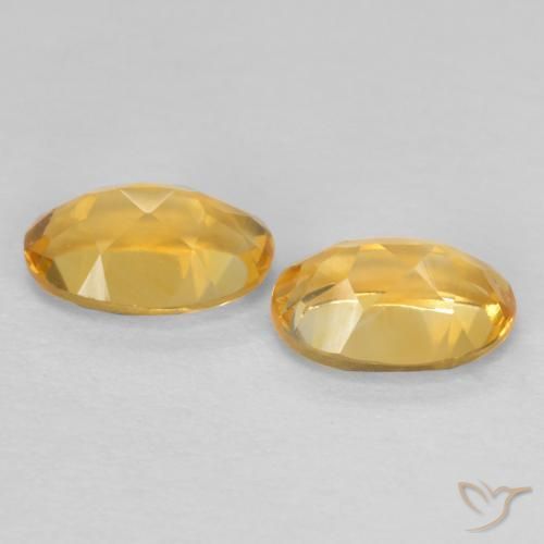 Pedras preciosas de Citrino Laranja Dourado Profundo natural de 0.82 ct, oval, VVS-VS