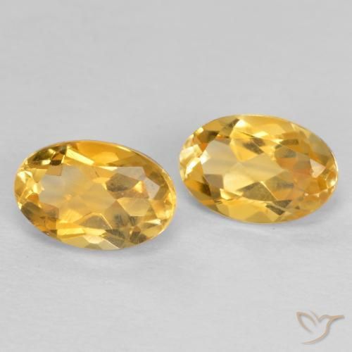Pedras preciosas de Citrino Dourado Médio-escuro natural de 0.90 ct, oval, VS