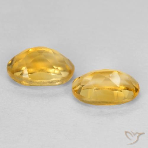 Pedras preciosas de Citrino Dourado Médio-escuro natural de 0.90 ct, oval, VS
