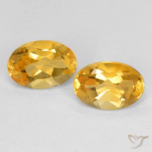 0.85ctw Natural Dourado médio Citrino, oval, VVS-VS