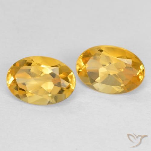 Pedras preciosas de Citrino Dourado médio natural de 0.85 ct, oval, VVS-VS