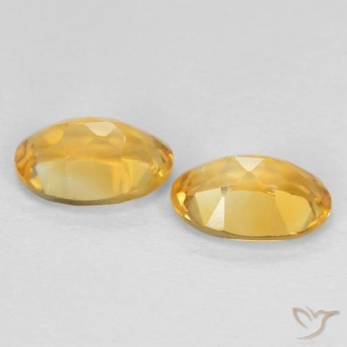 Pedras preciosas de Citrino Dourado médio natural de 0.85 ct, oval, VVS-VS