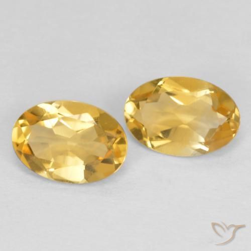 Pedras preciosas de Citrino Ouro natural de 0.81 ct, oval, VVS-VS