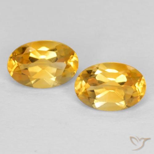 0.84ctw Natural Dourado Médio-escuro Citrino, oval, VS