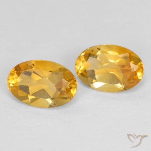 Pedras preciosas de Citrino Dourado Médio-escuro natural de 0.84 ct, oval, VS