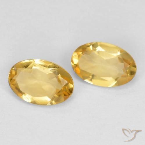 Pedras preciosas de Citrino Ouro natural de 0.74 ct, oval, VS