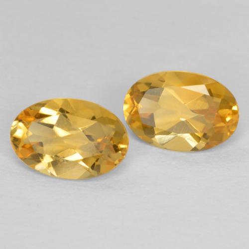Pedras preciosas de citrino dourado natural de 0,83 ct, corte oval, VVS-VS