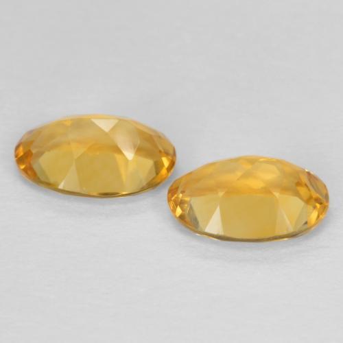 Pedras preciosas de citrino dourado natural de 0,83 ct, corte oval, VVS-VS