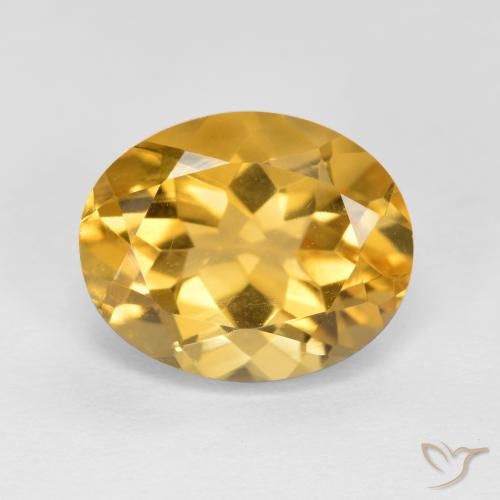 3.42ct Natural Laranja Dourada Citrino, oval, VVS-VS
