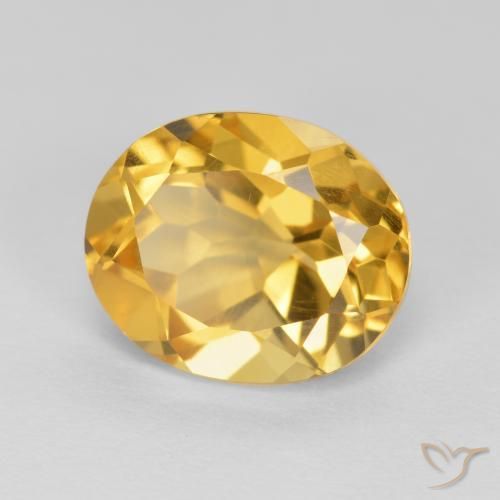 Citrino Dourado médio Natural 3.65ct, oval, VVS-VS