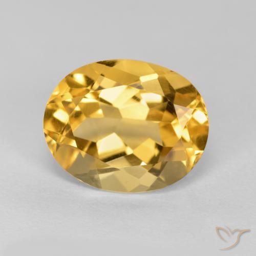 3.59ct Natural Laranja Dourado Profundo Citrino, oval, VVS-VS