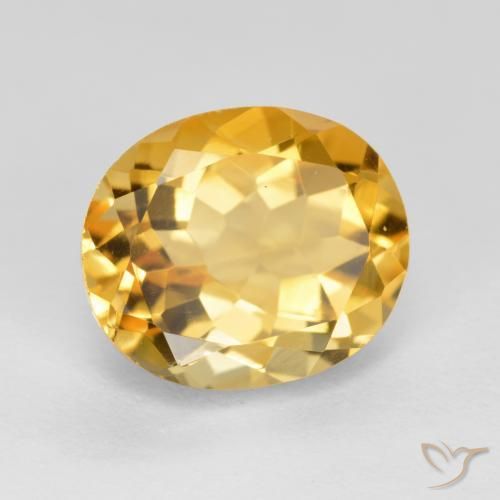 Citrino Laranja Dourado Profundo Natural 3.57ct, oval, VVS