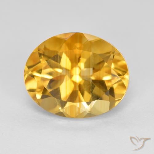 Citrino Dourado Médio-escuro Natural 3.71ct, oval, VVS-VS