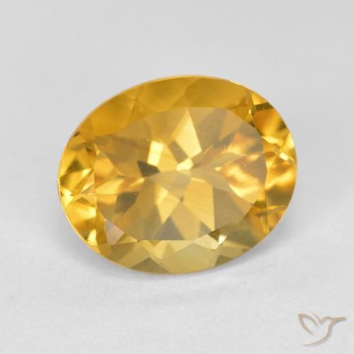 Citrino Dourado Médio-escuro Natural 3.66ct, oval, VVS-VS