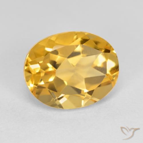 Citrino Laranja Dourada Natural 3.60ct, oval, VVS