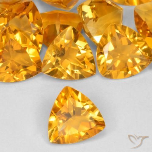 Citrino Laranja Profundo-Ouro Natural 1.00ct, Trilhão, VVS-VS