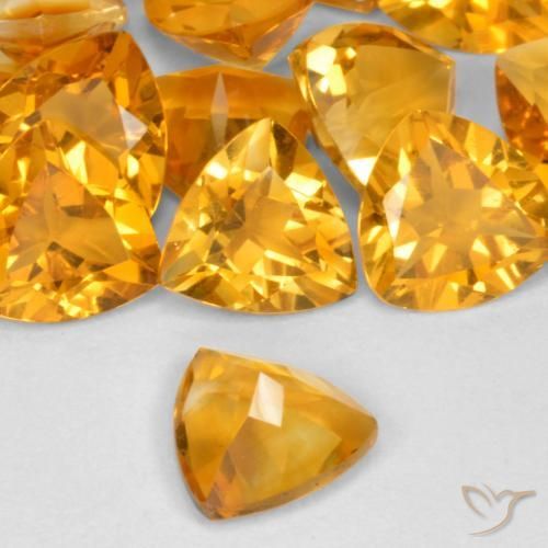 Citrino Laranja Profundo-Ouro Natural 1.00ct, Trilhão, VVS-VS