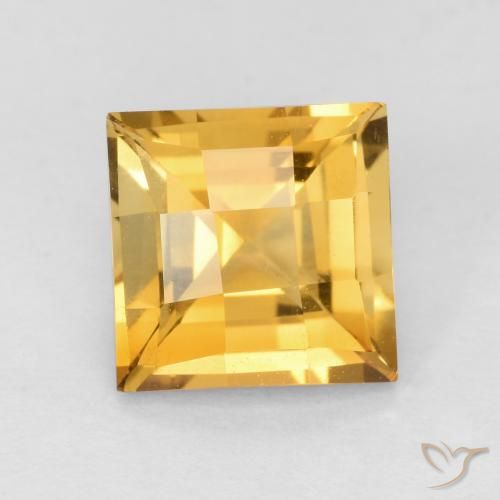 1.72ct Natural Dourado médio Citrino, Quadrado, VVS