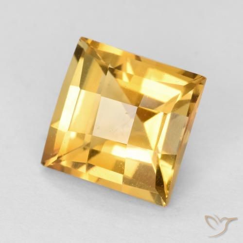 Citrino Dourado médio Natural 1.72ct, Quadrado, VVS