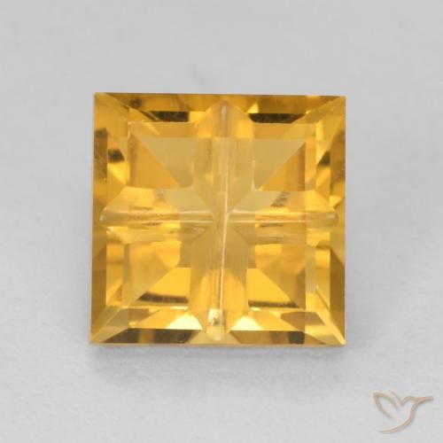 1.67ct Natural Dourado Escuro Citrino, Quadrado, VS