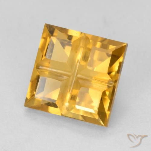 Citrino Dourado Escuro Natural 1.67ct, Quadrado, VS