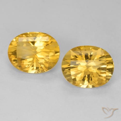 5.07ctw Natural ouro profundo Citrino, oval, VVS-VS